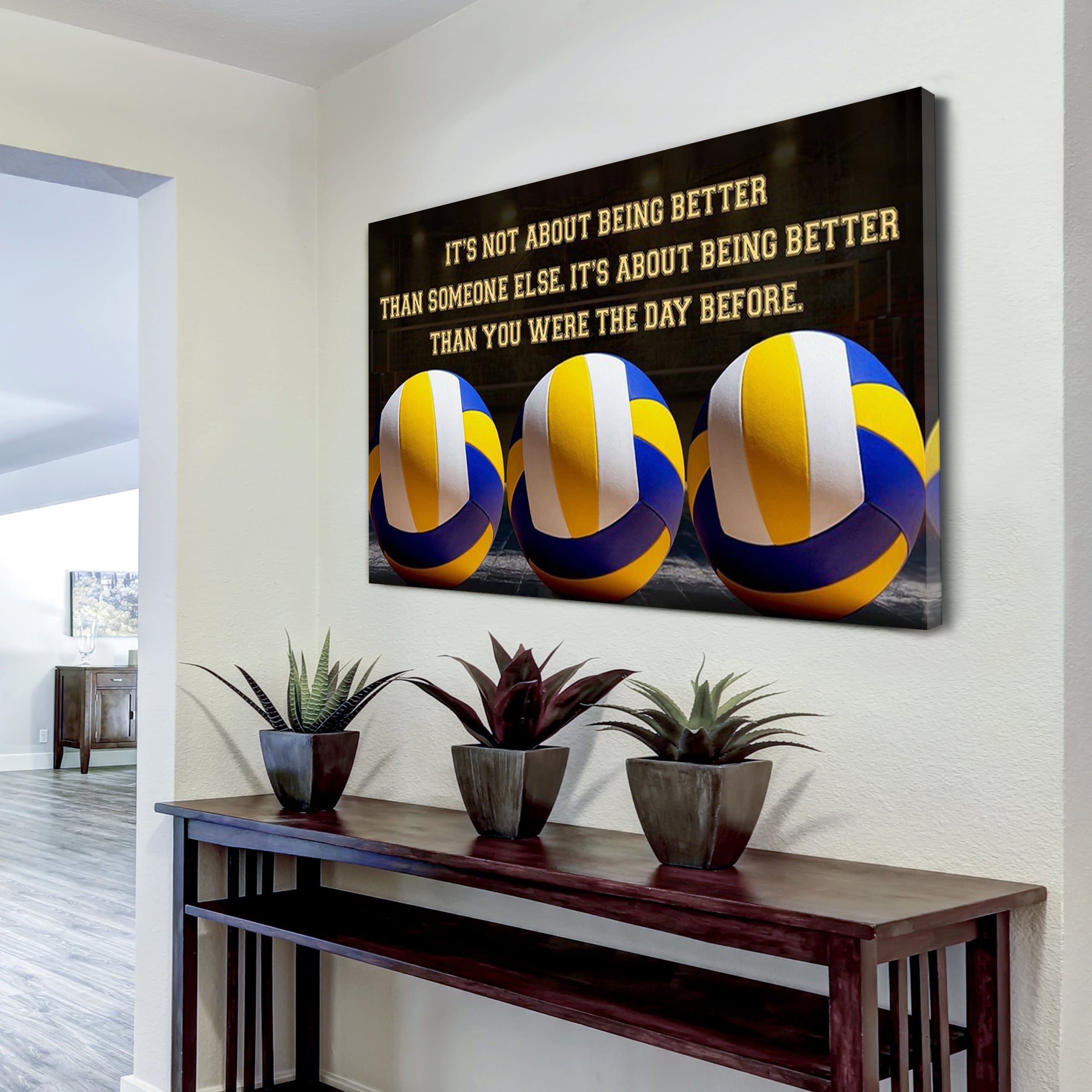 Basketball V3 customizable poster canvas - It is not about better than someone else, It is about being better than you were the day before