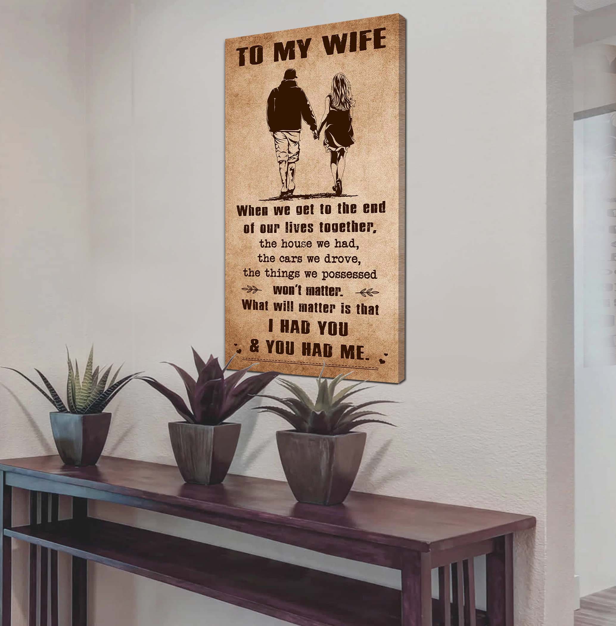 Sport - I Had You And You Had Me Wife And Husband - Vertical Poster Canvas, Gift For Your Darling