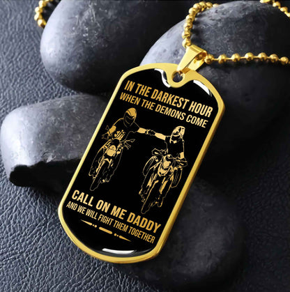 DRB GK Military Chain Silver Plated 18K Gold Plated Call On Me Daddy Gift For Your Dad