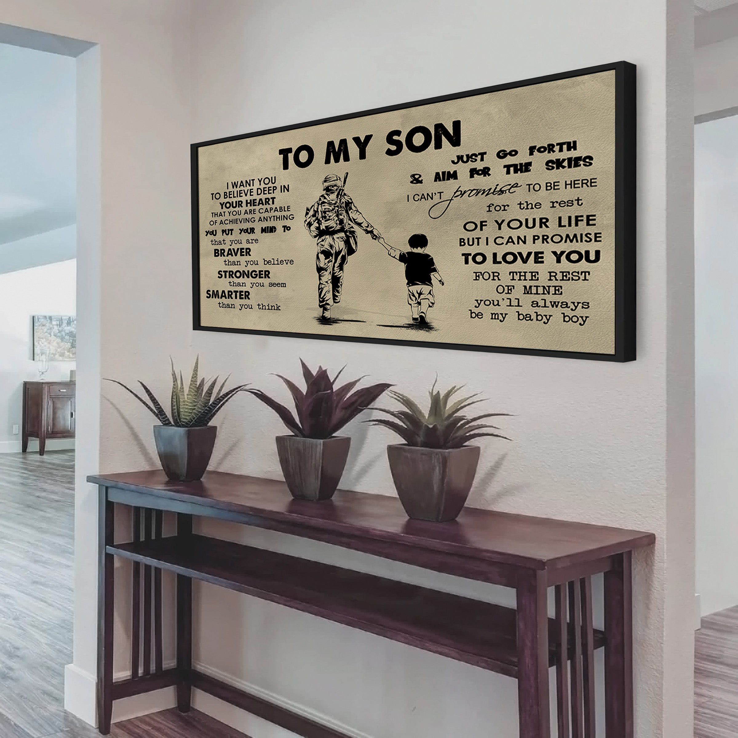 BASKETBALL TO MY SON- I WANT YOU TO BELIEVE- CANVAS POSTER