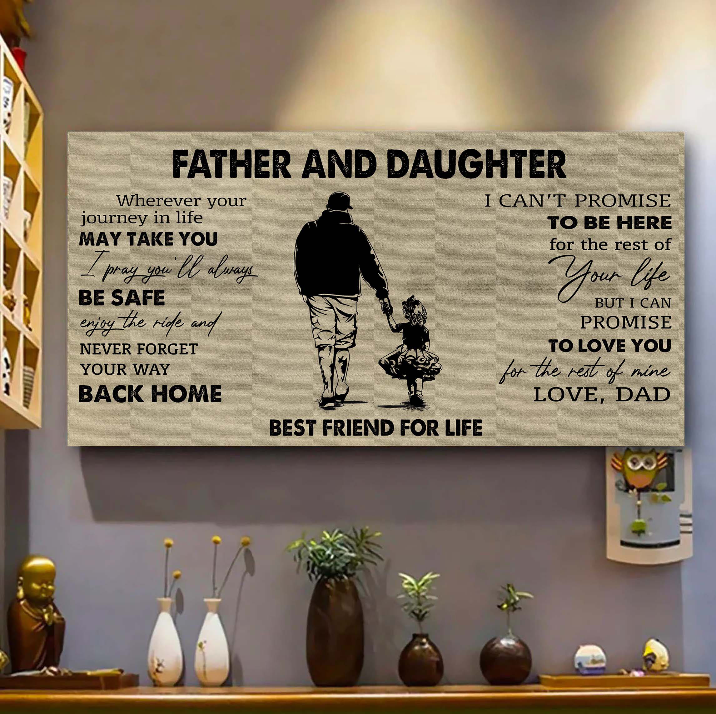 Family Father And Son Best Friends For Life - Never Forget Your Way Back Home Poster Canvas Gift For Son From Father