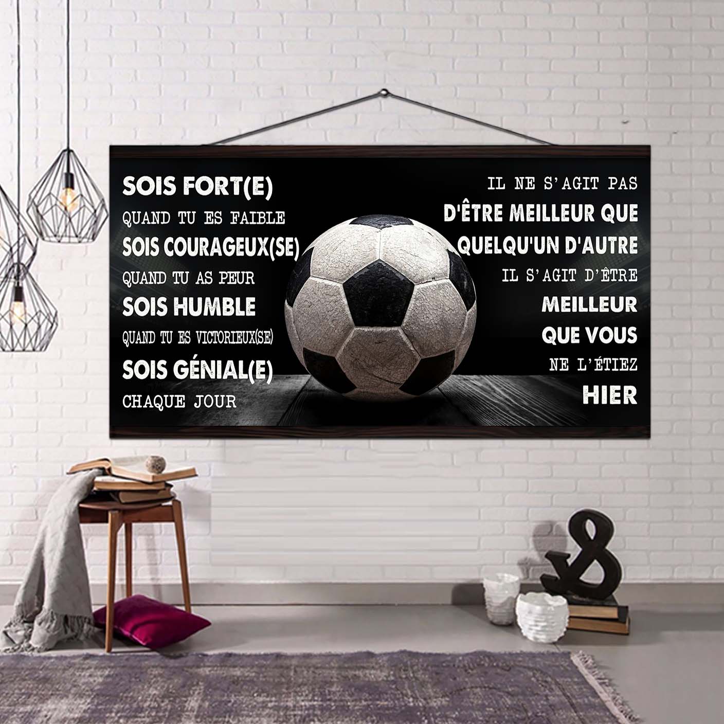 Football Il ne s'agit pas d'être meilleur que quelqu'un d'autre, il s'agit d'être meilleur que vous ne l'étiez hier.