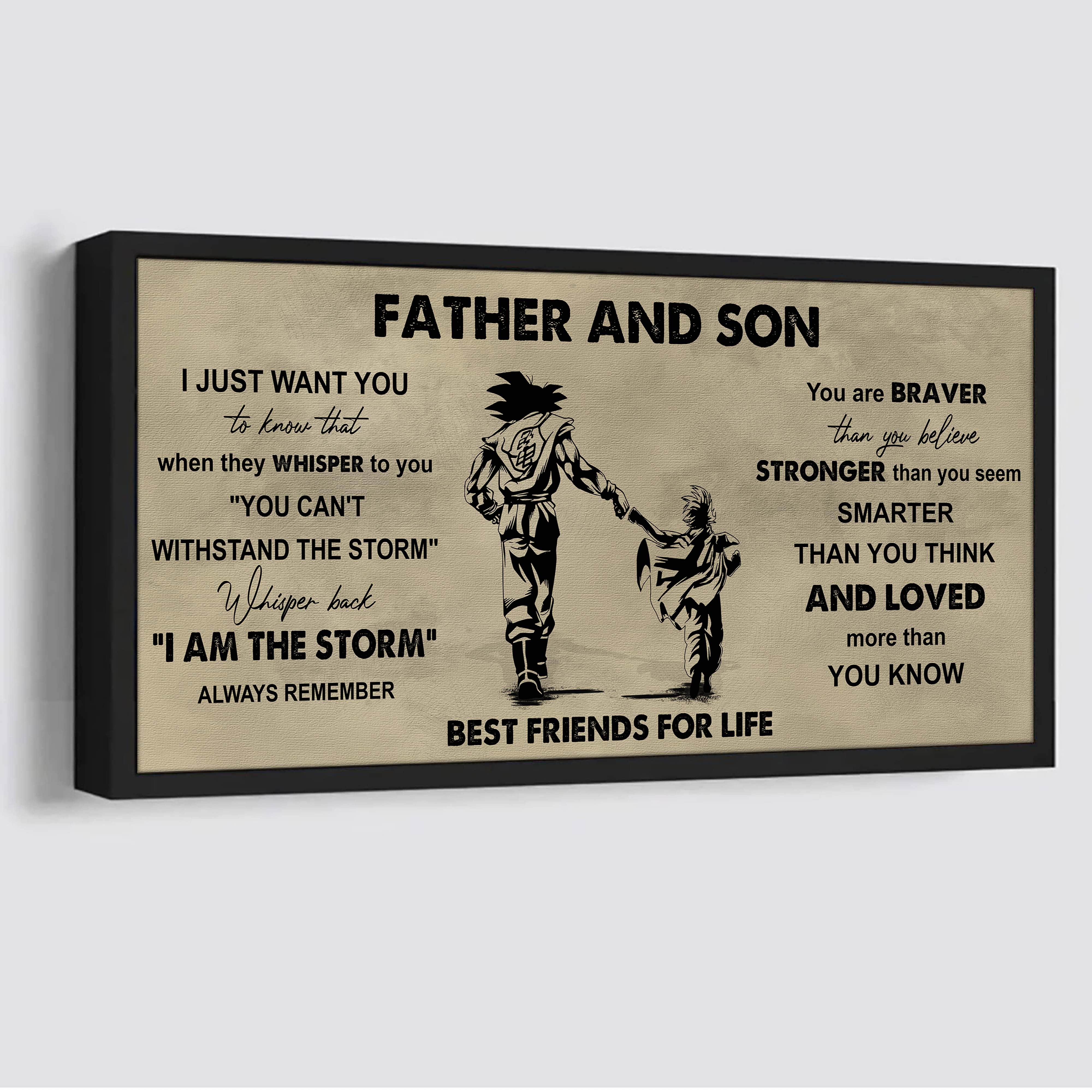 DRB Father And Daughter Best Friends For Life - I Am The Storm Poster Canvas Gift For Daughter From Father-Photo Upload