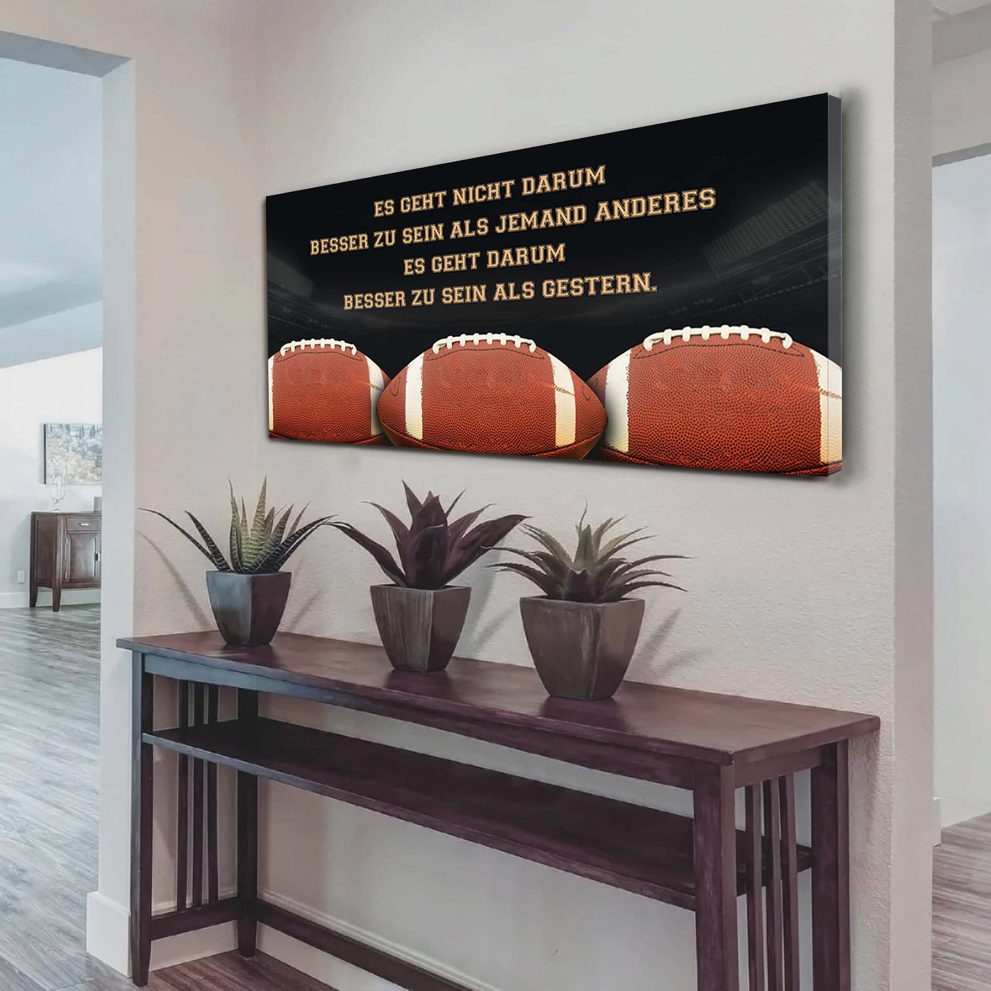 Fußball Leinwand Es geht nicht darum, besser als jemand anderes zu sein