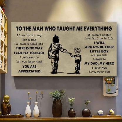 Soldier To The Man Who Taught Me Everything - You Will Always Be My Hero Poster Canvas Gift For Father - Photo Upload