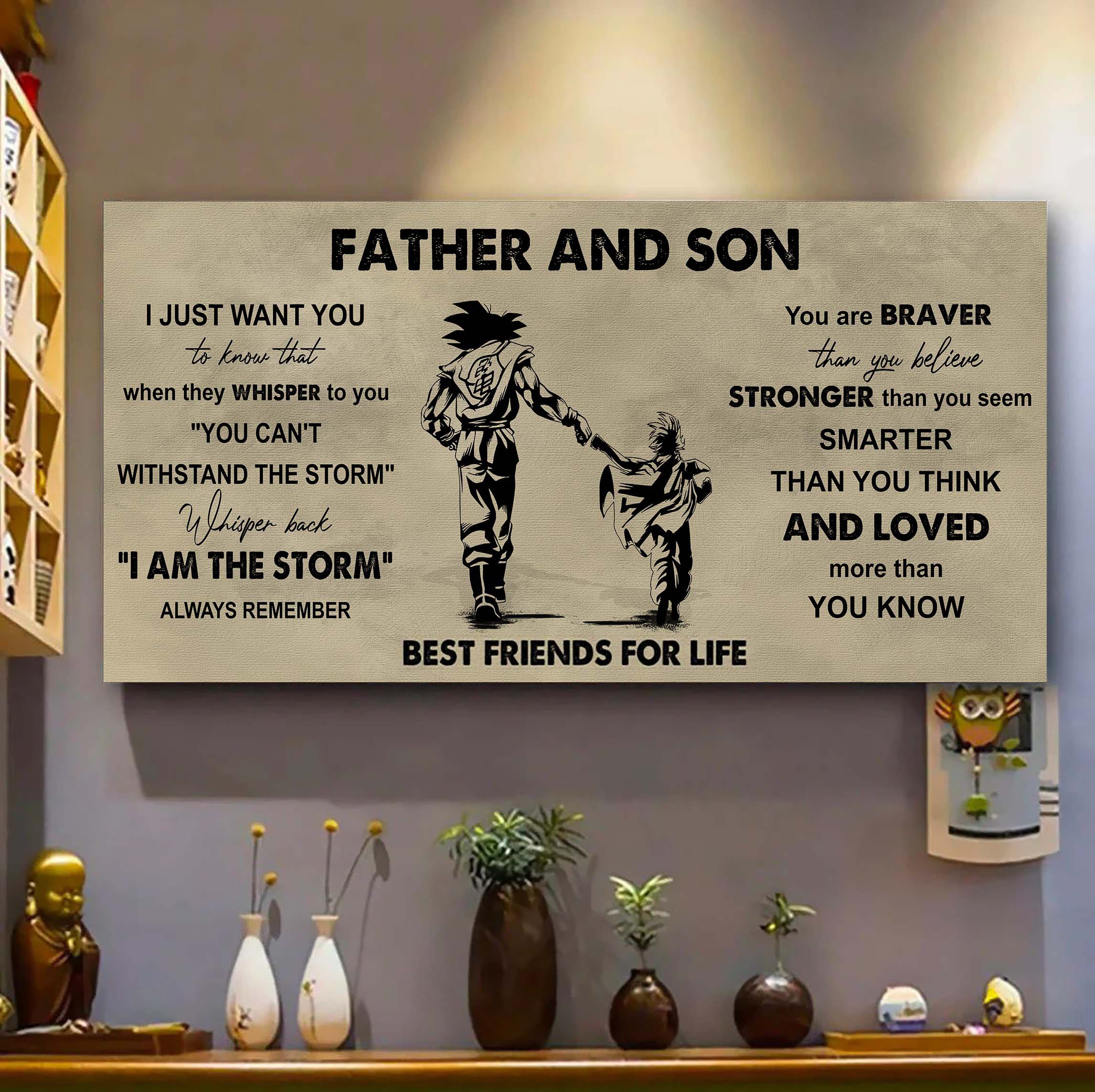 Soldier Father And Son Best Friends For Life - I Am The Storm Poster Canvas Gift For Son From Father