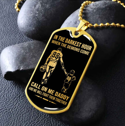 DRB GK Military Chain Silver Plated 18K Gold Plated Call On Me Daddy Gift For Your Dad