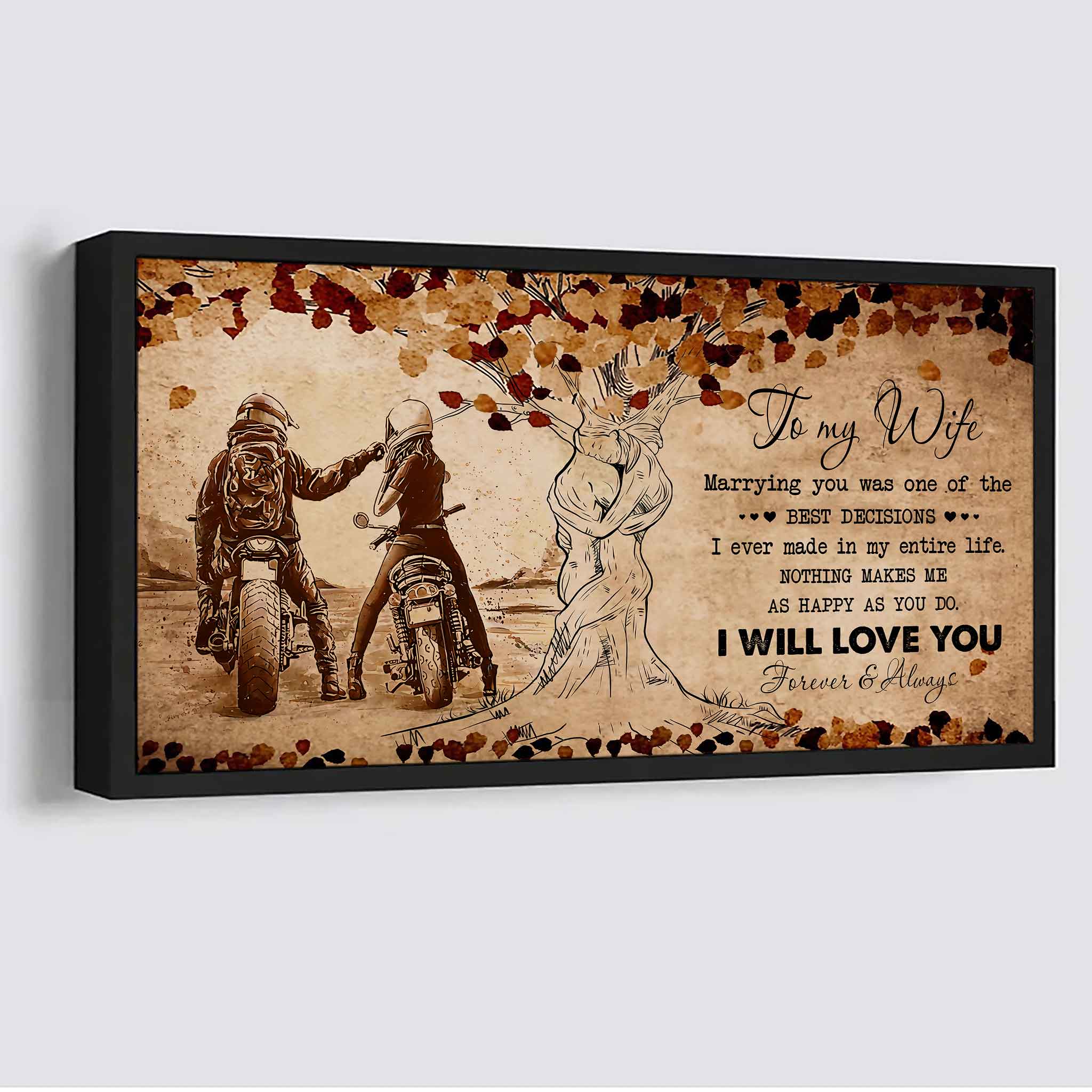 Samurai Poster Canvas To My Wife Marrying You Was One Of The Best Decisions - I Will Love You Forever And Always Gift For Your Wife