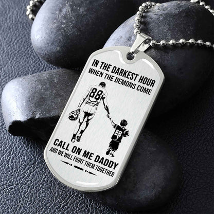 DRB GK Military Chain Silver Plated 18K Gold Plated Call On Me Daddy Gift For Your Dad