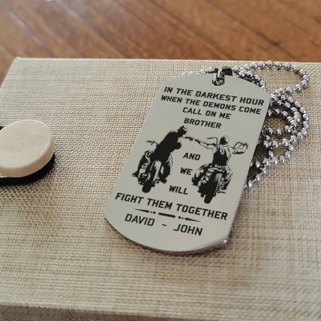 Soldier customizable engraved brother dog tag gift from brother