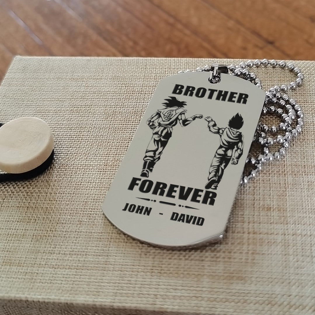 Ver3 Vikings customizable engraved black dog tag double sided gift from brother, brother forever