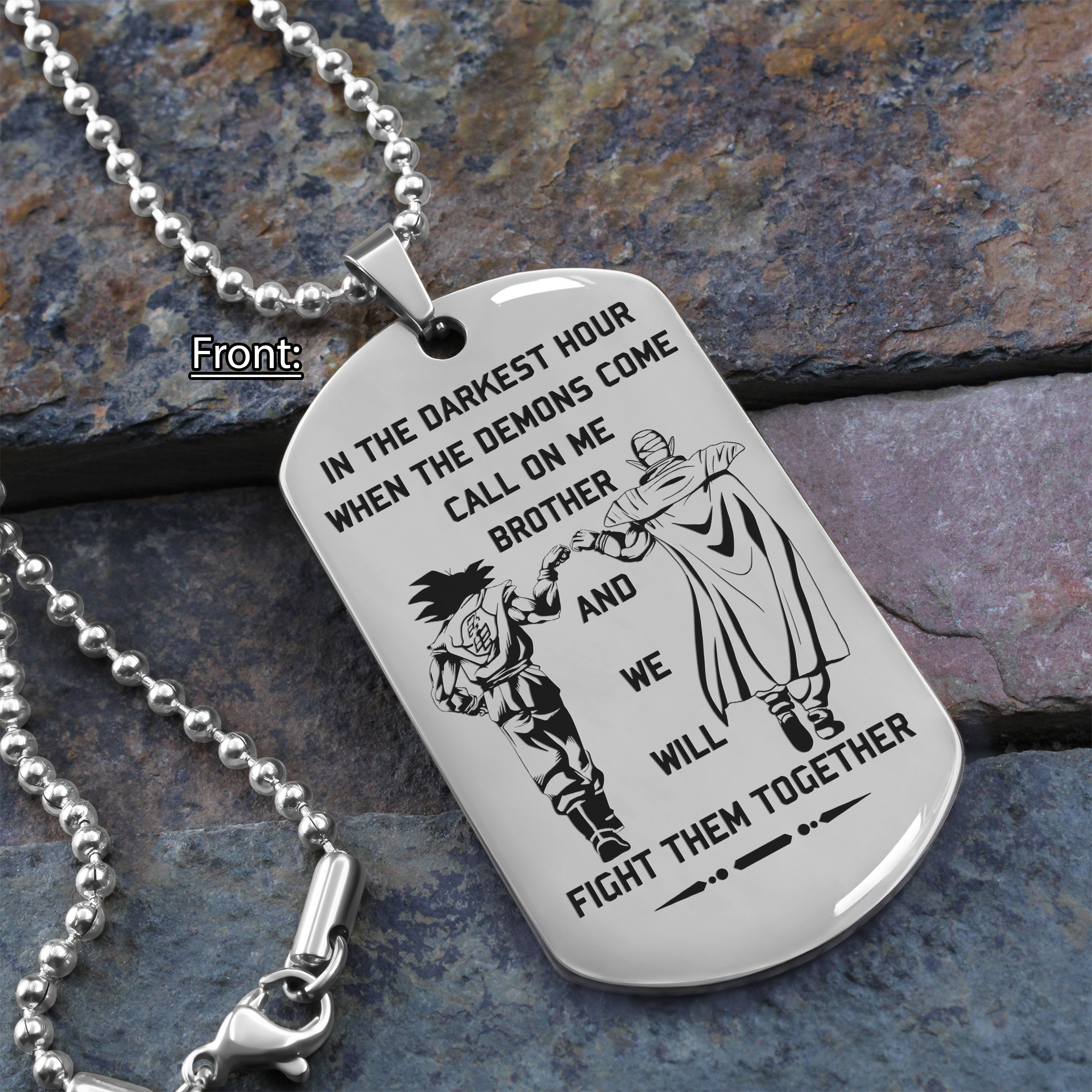 Soldier customizable engraved brother dog tag gift from brother