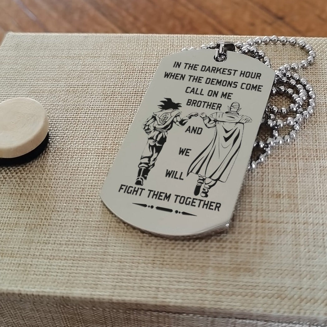 Soldier customizable engraved brother dog tag gift from brother