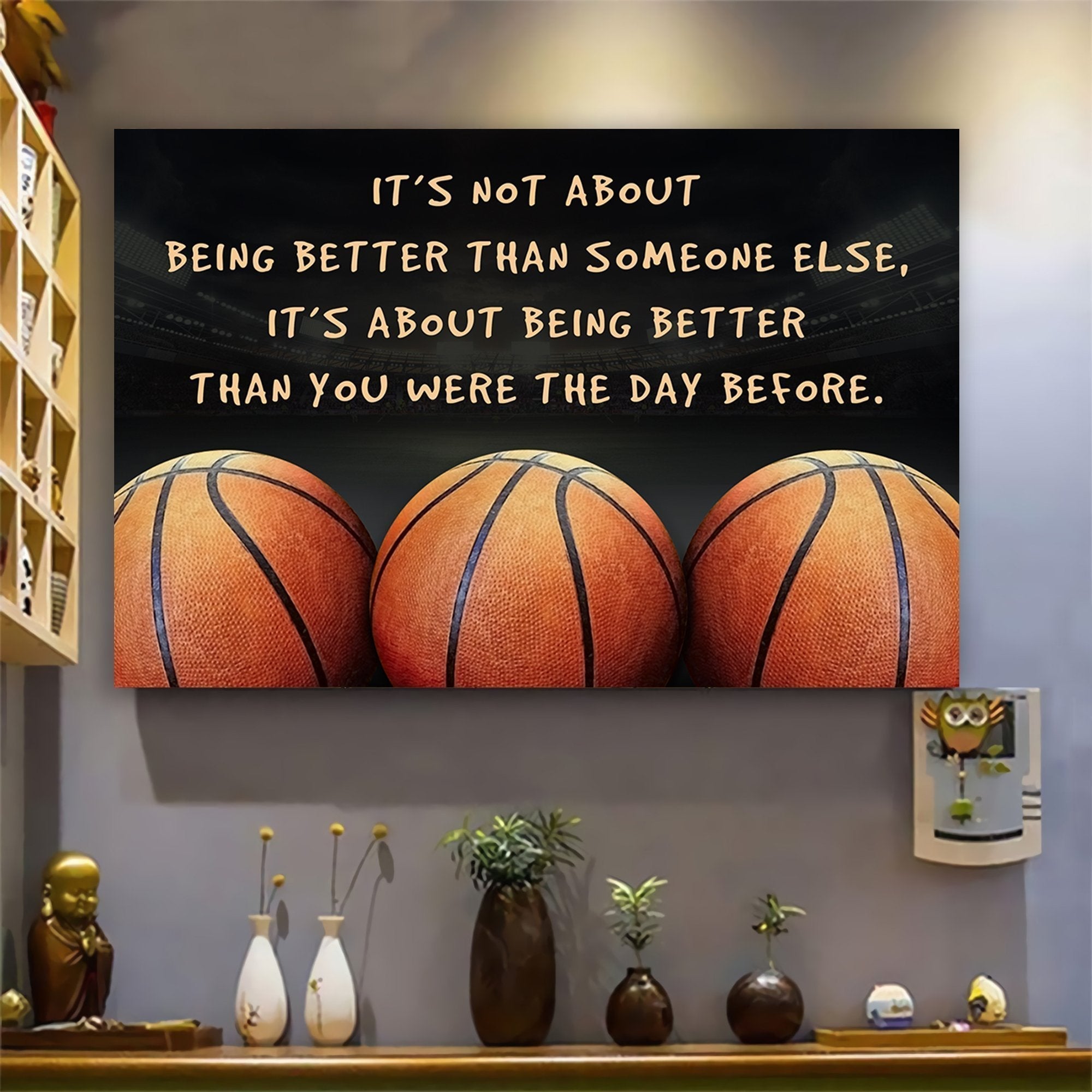 Racing customizable poster canvas - It is not about better than someone else, It is about being better than you were the day before