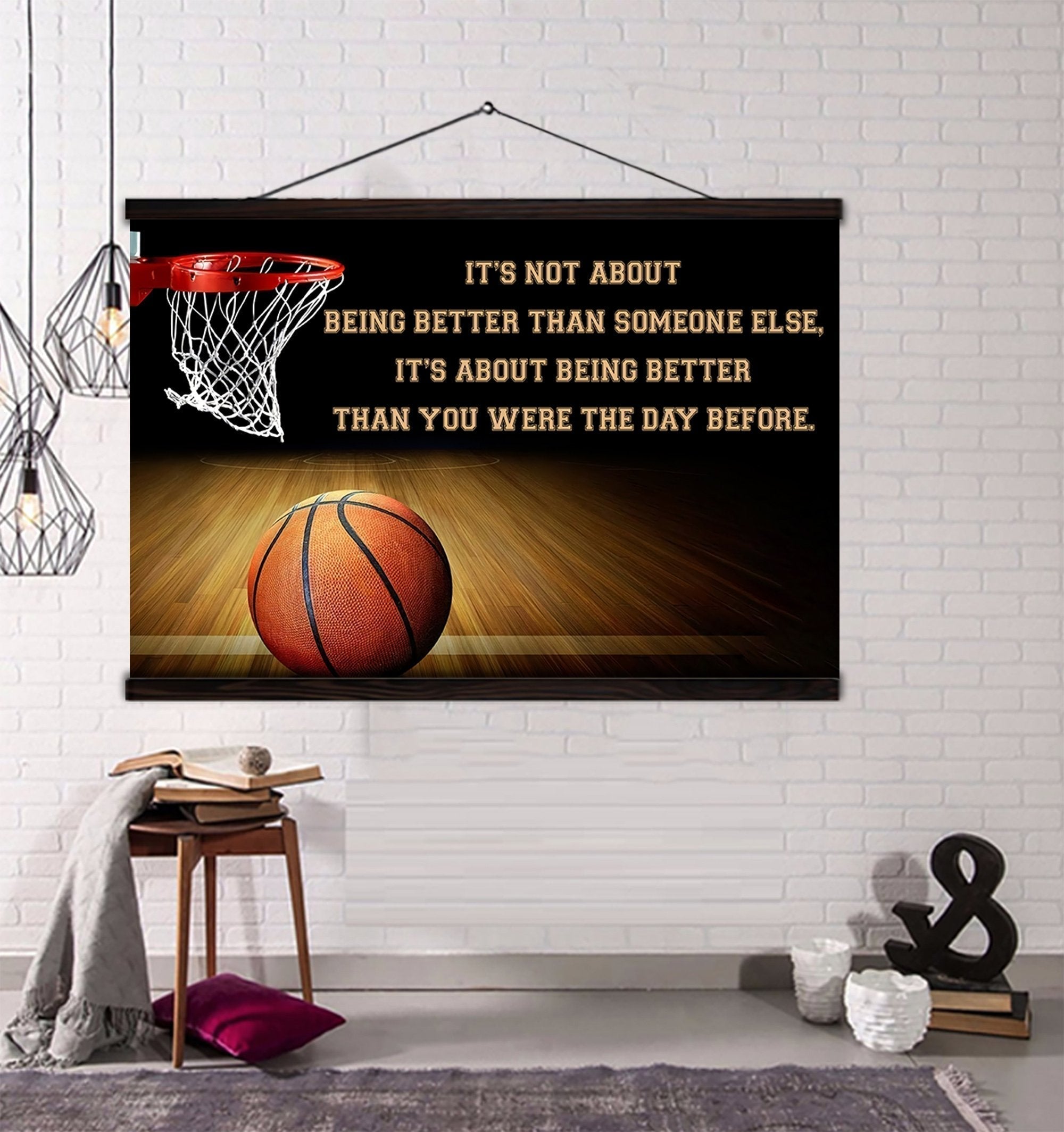 Baseball customizable poster canvas - It is not about better than someone else, It is about being better than you were the day before