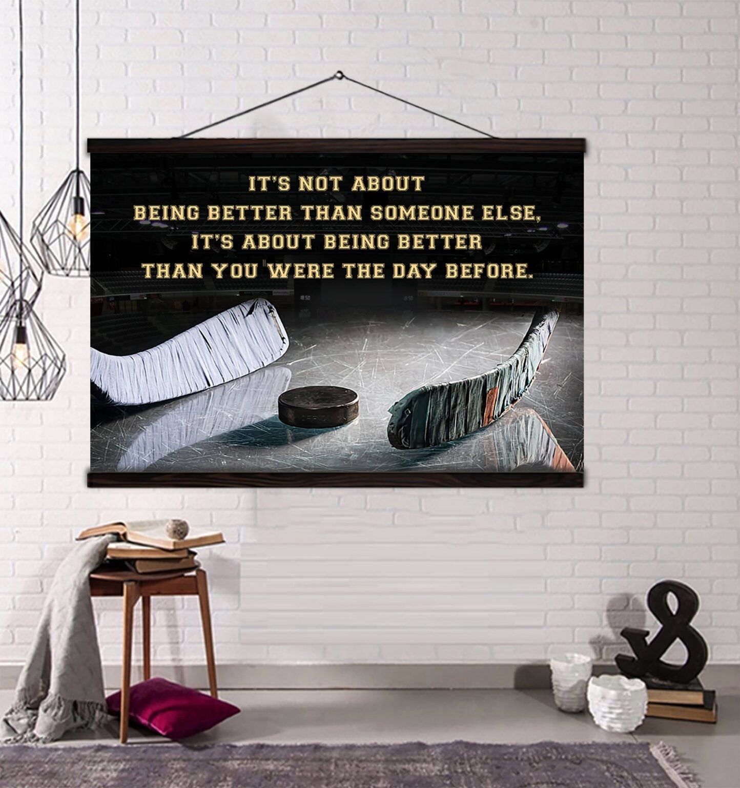 Customizable Hockey poster canvas