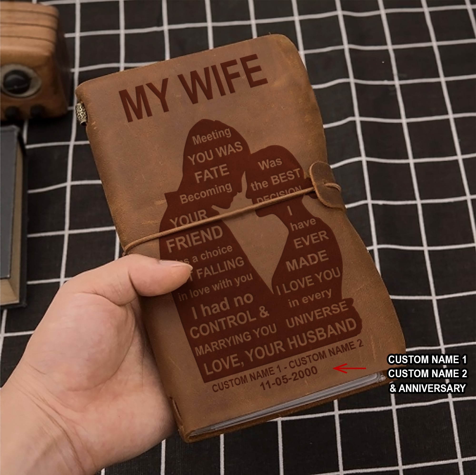 Perfect for anniversaries, birthdays, or just because-Vintage Journal Husband to wife- Marrying you was one of the best decision I ever made