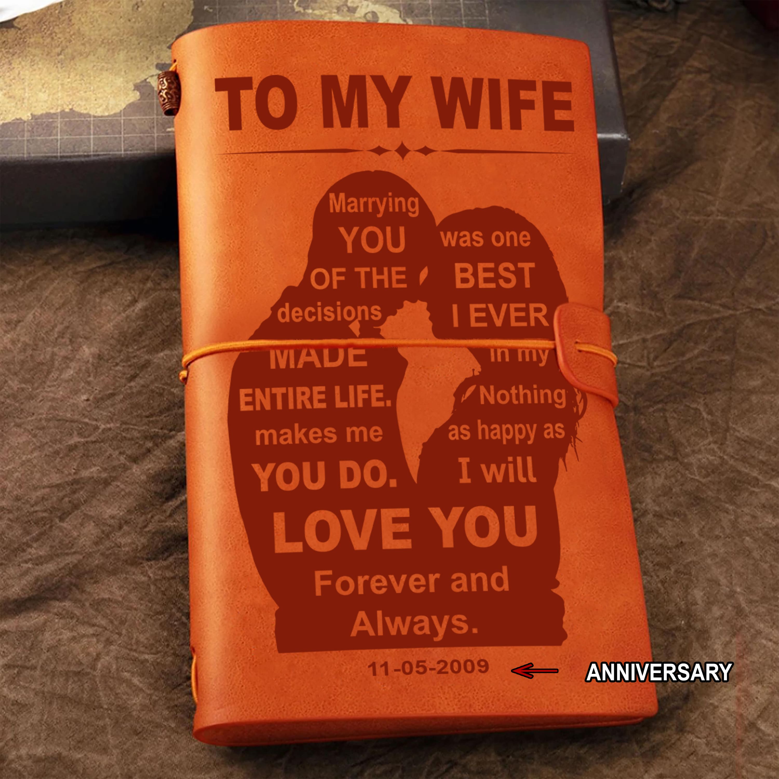 Perfect for anniversaries, birthdays, or just because-Vintage Journal Husband to wife When we get to the end of our lives together