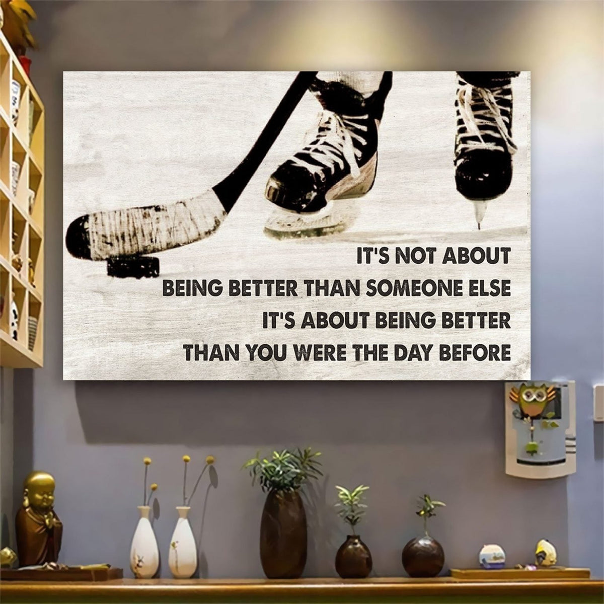 Tennis customizable poster canvas - It is not about better than someone else, It is about being better than you were the day before