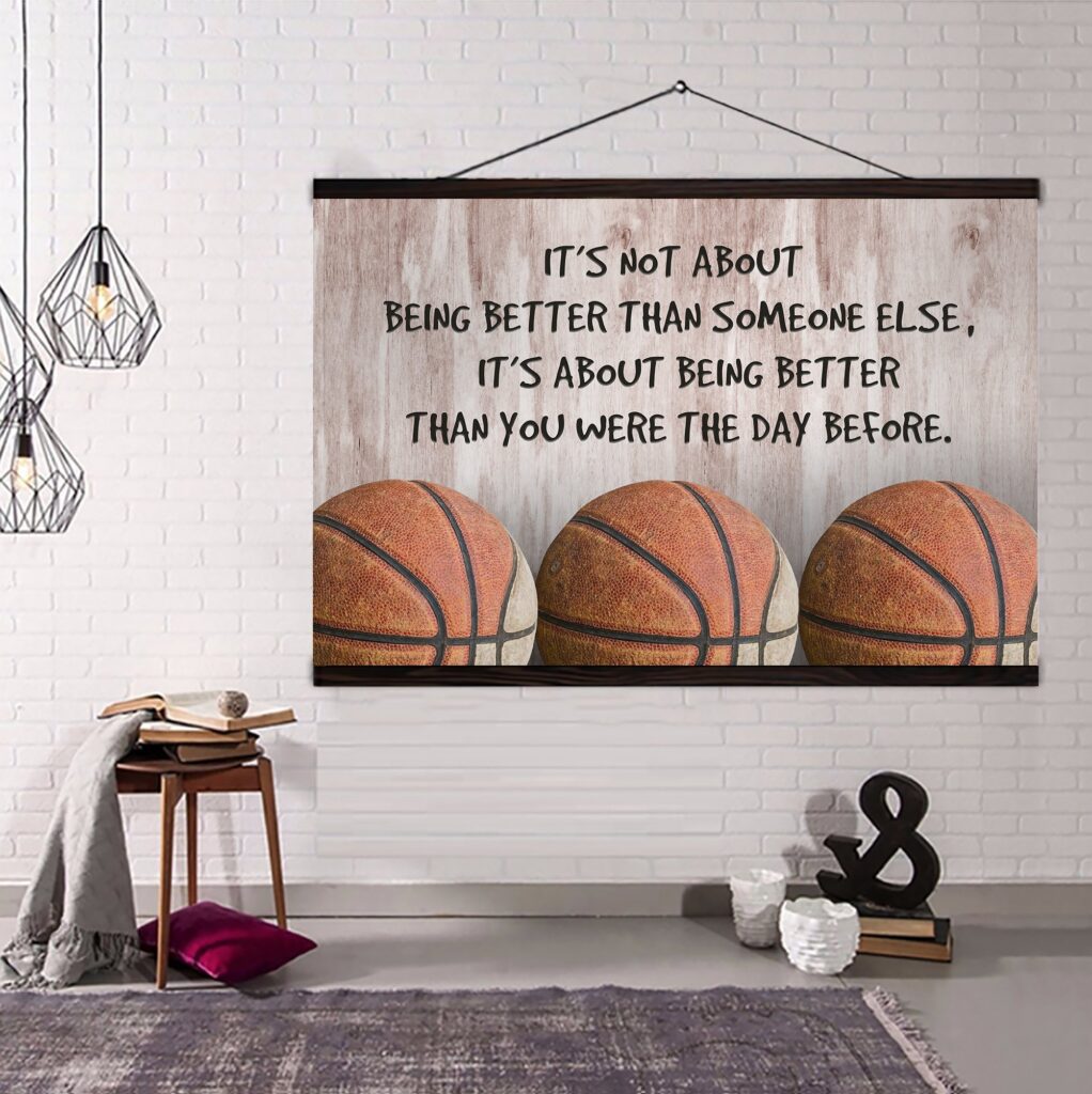 Tennis customizable poster canvas - It is not about better than someone else, It is about being better than you were the day before