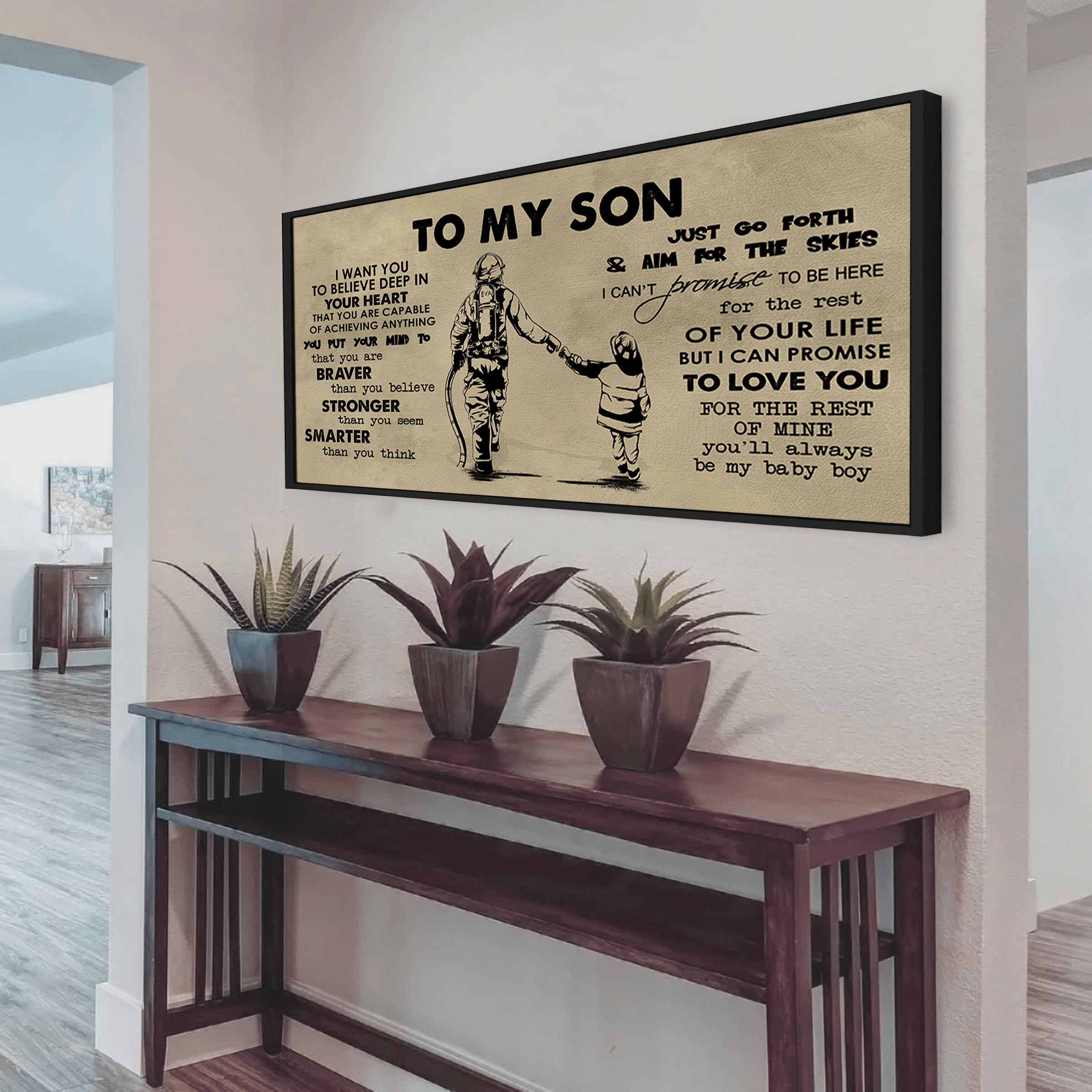 Knight Templar TO MY SON- I WANT YOU TO BELIEVE- CANVAS POSTER