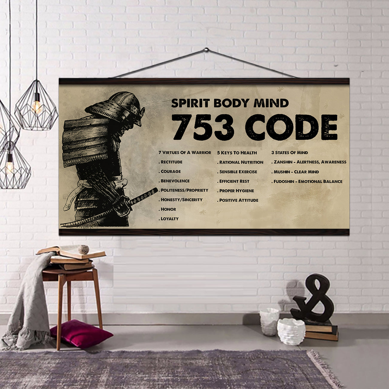 Viking Poster Canvas 7 5 3 Code Motivation Quotes