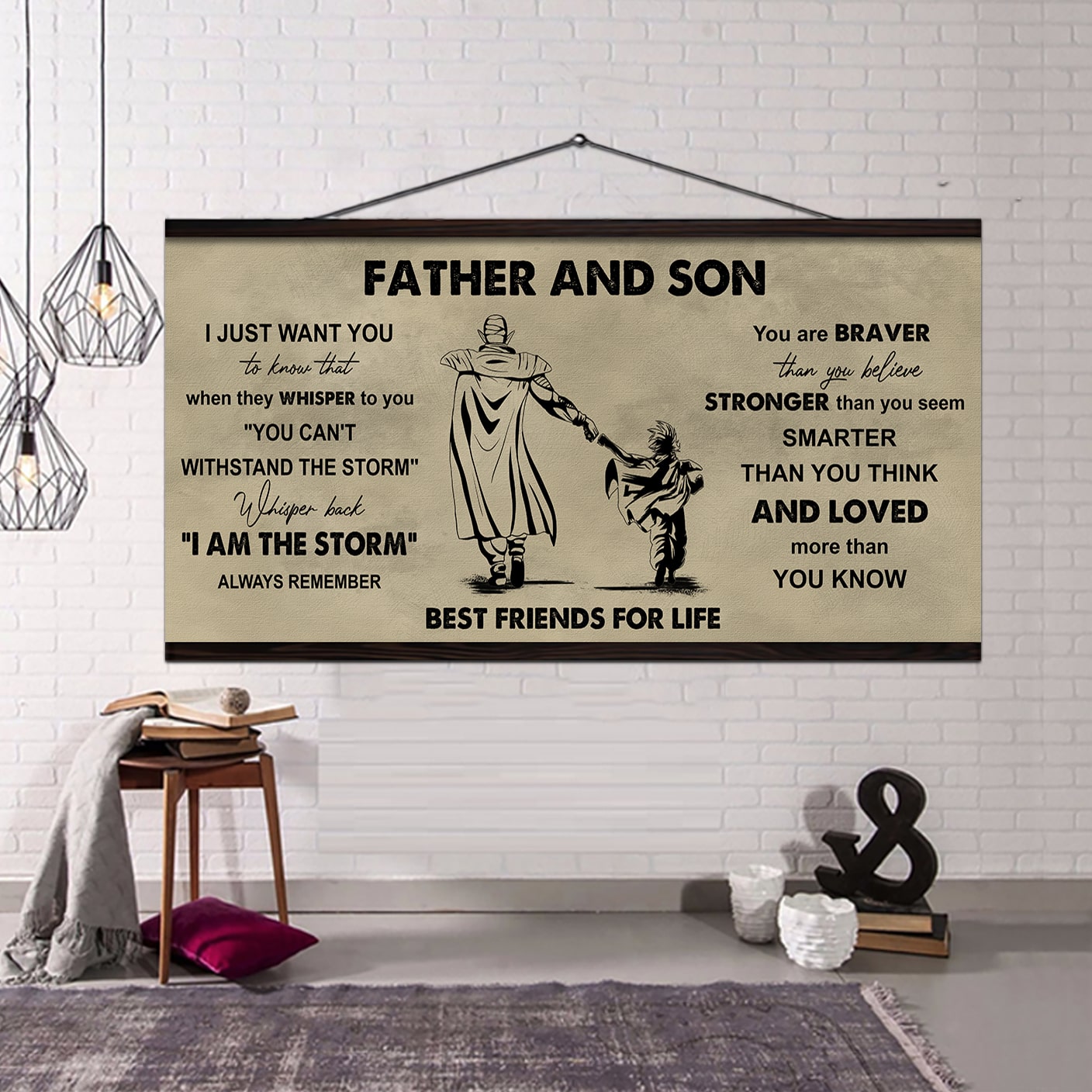 Samurai Father And Son Best Friends For Life - I Am The Storm Poster Canvas Gift For Son From Father